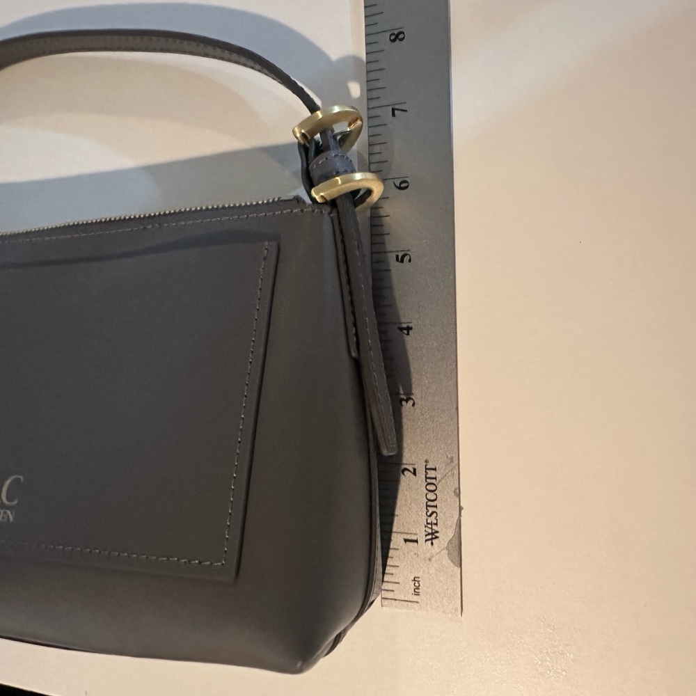 ZAC Zac Posen Charcoal Leather Shoulder Bag - Picture 3 of 5